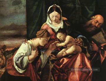  Maria Tableaux - Le Mariage Mystique de Sainte Catherine Renaissance Lorenzo Lotto